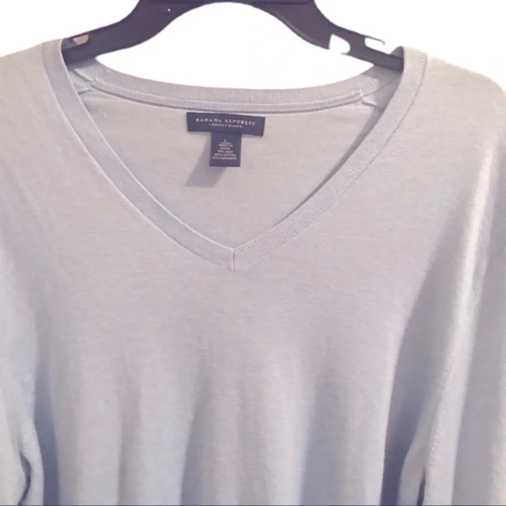 Banana Republic Men's Silk Cashmere V-neck Sweater